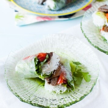 Vietnamese Spring Rolls with Grilled Lemongrass Beef from thelittlekiitchen.com