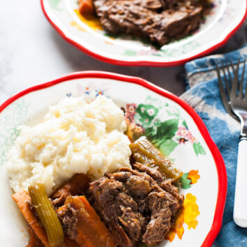 French Onion Pot Roast (Slow Cooker Recipe) from thelittlekiitchen.com