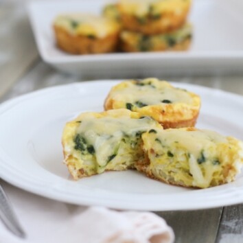 Spinach Dubliner Cheese Egg Cups from thelittlekiitchen.com