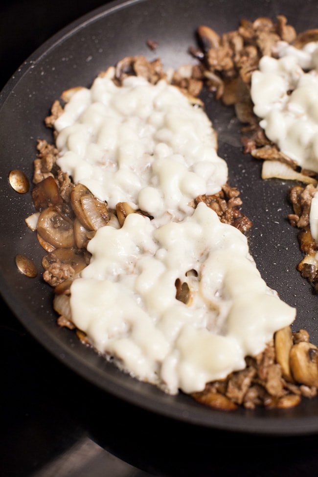 Philly Cheese Steak in Pan from thelittlekiitchen.com