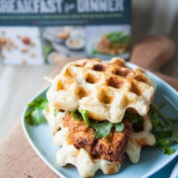 Chicken & Biscuit Waffles from thelittlekiitchen.com