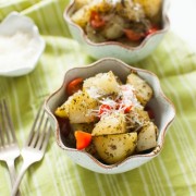 Warm Potato Pesto Salad from thelittlekiitchen.com