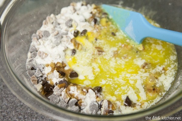 Chocolate Chip Pecan Cookie Pie from thelittlekiitchen.com