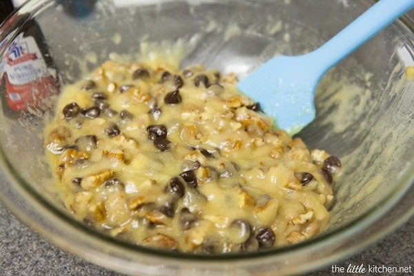 Chocolate Chip Pecan Cookie Pie from thelittlekiitchen.com
