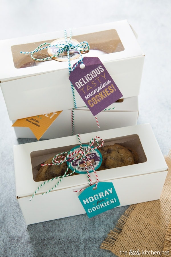 Double Chocolate Chunk Cookies with Sea Salt from thelittlekiitchen.com #fbcookieswap