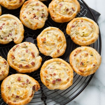 Cheddar and Smoked Summer Sausage Pinwheel Appetizers from thelittlekiitchen.com