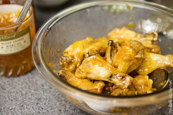 Sweet and Spicy Four Ingredient Chicken Wings from thelittlekiitchen.com