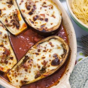 Stuffed Eggplant Recipe from thelittlekiitchen.com
