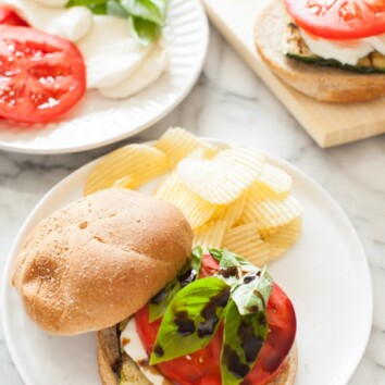 Grilled Zucchini Caprese Sandwich from thelittlekiitchen.com