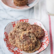 Nutella and Peanut Butter Swirled Chocolate Chip Cookies from thelittlekiitchen.com