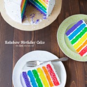 Rainbow Birthday Cake from thelittlekiitchen.com