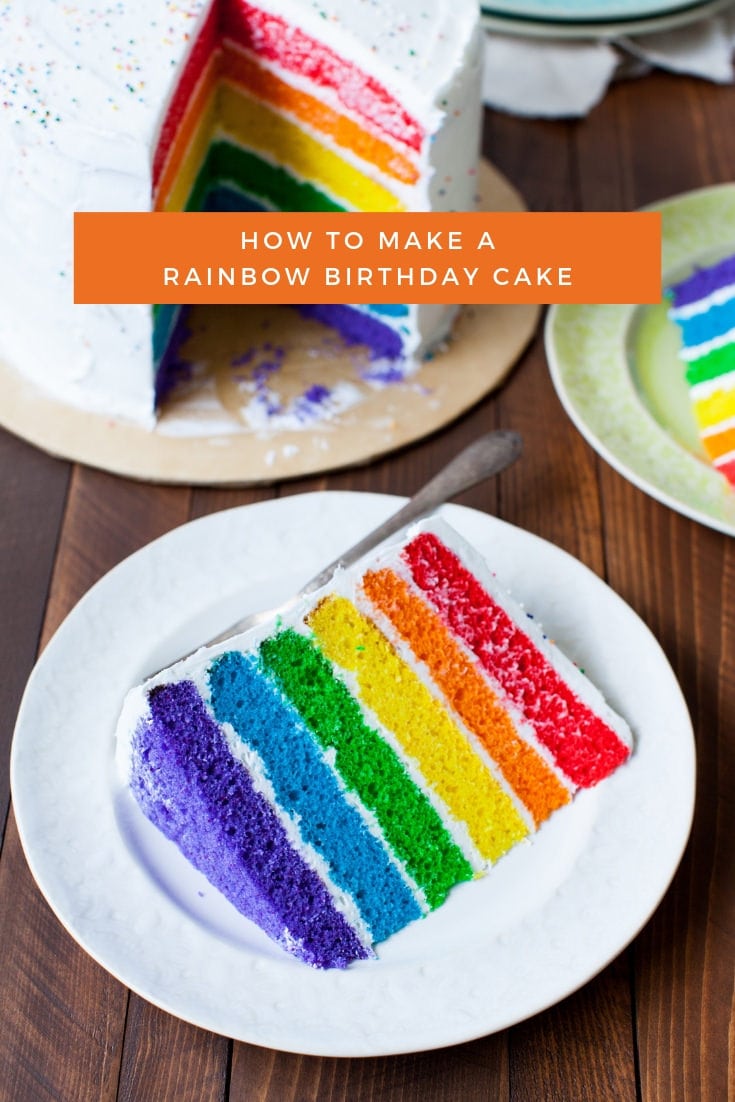 Rainbow Birthday Cake from thelittlekiitchen.com