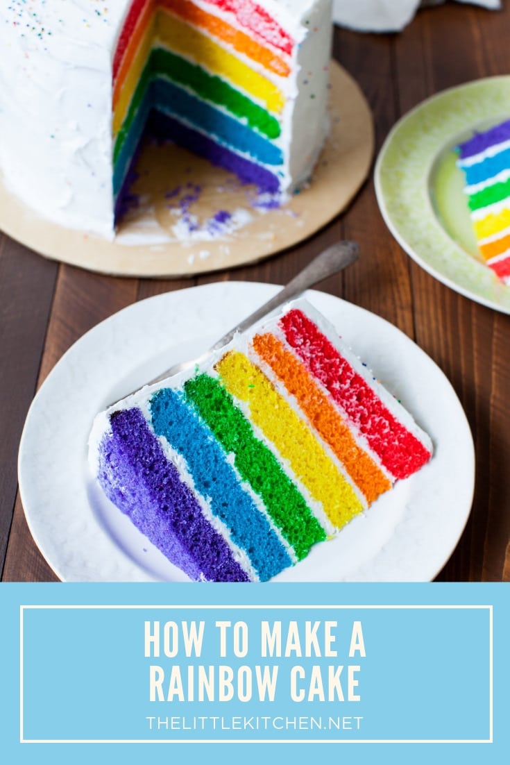 Rainbow Cake from thelittlekiitchen.com