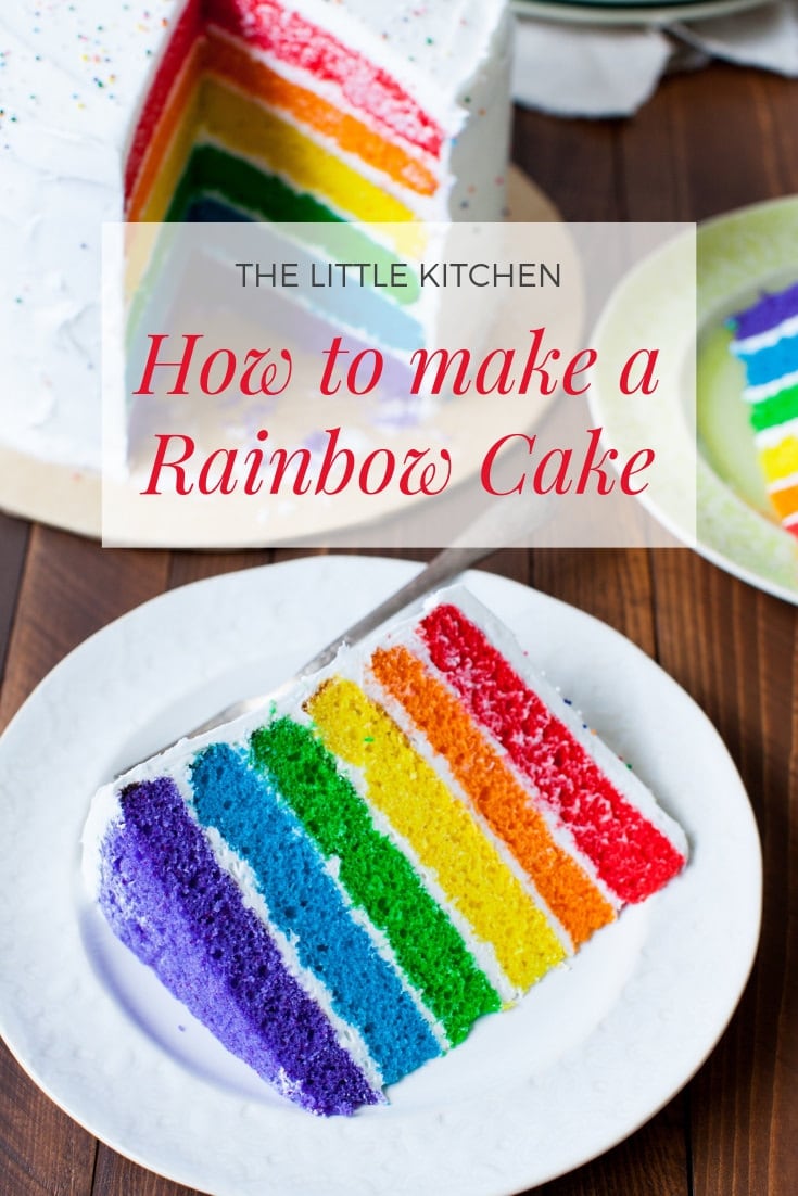 Rainbow Cake from thelittlekiitchen.com