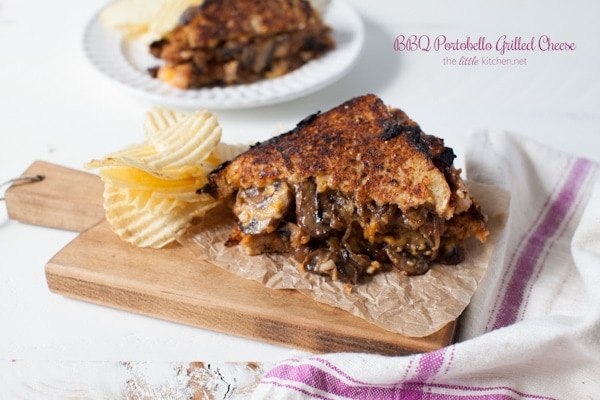 BBQ Portobello Grilled Cheese from thelittlekiitchen.com