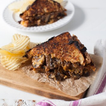BBQ Portobello Grilled Cheese from thelittlekiitchen.com