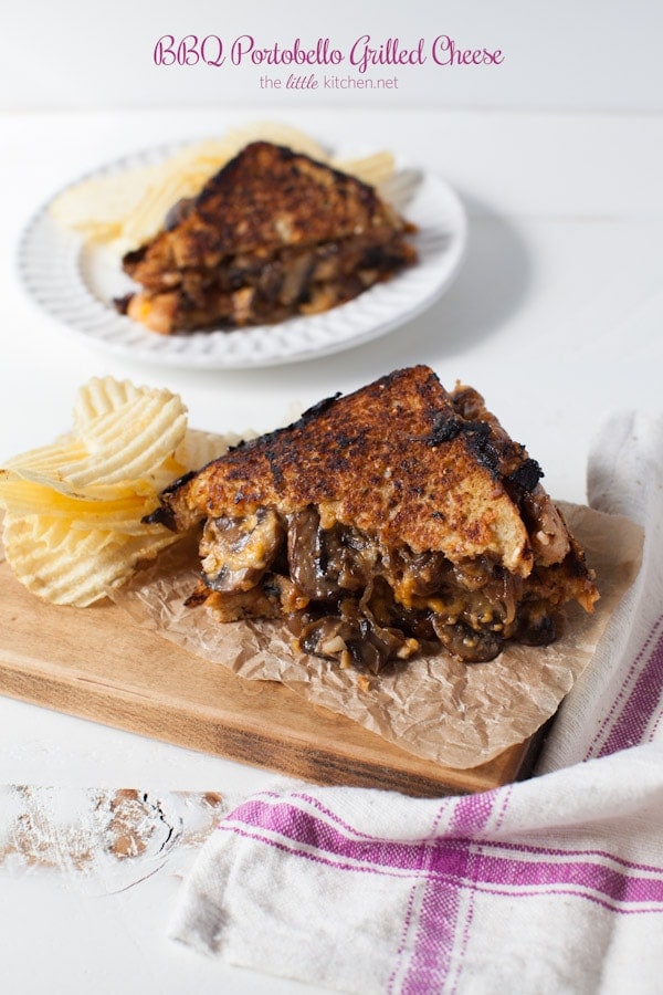 BBQ Portobello Grilled Cheese from thelittlekiitchen.com