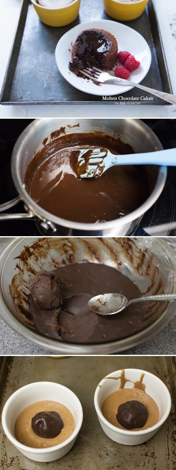 Molten Chocolate Cakes from thelittlekiitchen.com