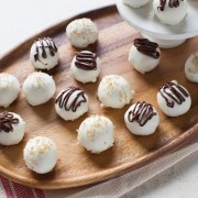 White Chocolate Peanut Butter Truffles from thelittlekiitchen.com