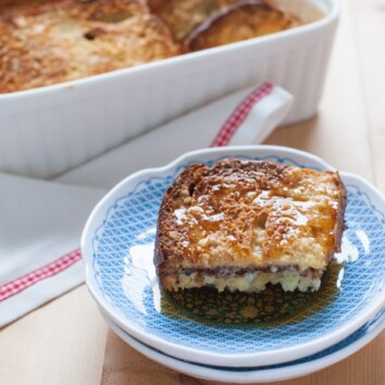 Nutella-Stuffed Baked French Toast from thelittlekiitchen.com