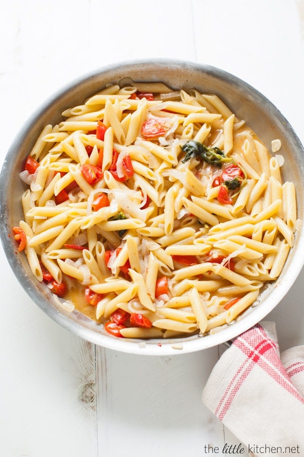 I have had doubts too but seriously it's so good...and so easy. Just throw all of the ingredients into a pan and cook! One Pot Penne Pasta with Tomato & Basil from thelittlekiitchen.com