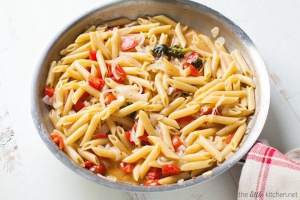 I have had doubts too but seriously it's so good...and so easy. Just throw all of the ingredients into a pan and cook! One Pot Penne Pasta with Tomato & Basil from thelittlekiitchen.com