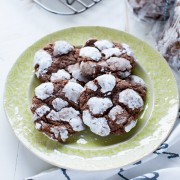 Nutella Cream Cheese Crinkle Cookies from thelittlekiitchen.com