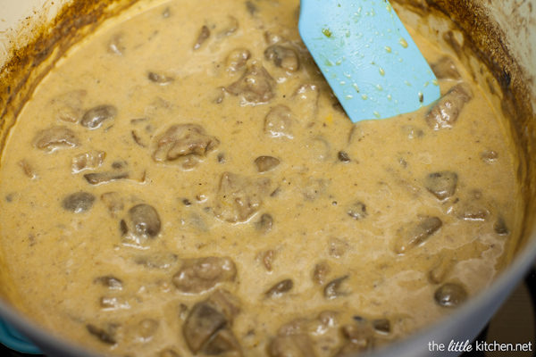 Beef Stroganoff with Buttered Noodles Recipe from thelittlekiitchen.com