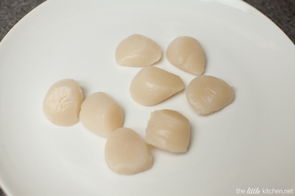 Pan-Seared Scallops with a Gruyère Cheese Sauce from The Little Kitchen thelittlekiitchen.com