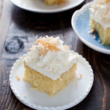 this tres leches cake is simply amazing with the right amount of moisture and it’s not soggy! the coconut makes it even better! Coconut Tres Leches Cake from The Little Kitchen thelittlekiitchen.com