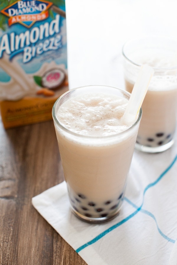 These smoothies are really really easy to make and with coconut almondmilk, you'll love it!! Coconut Almond Milk Tea Smoothies from thelittlekiitchen.com