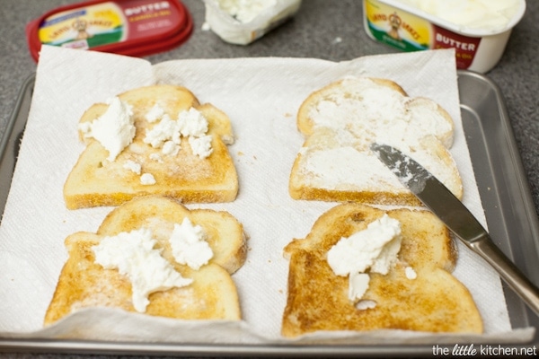 Roasted Cauliflower Toast with Goat Cheese & Prosciutto from thelittlekiitchen.com