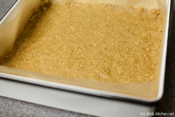 Peanut Butter Cookie Pie Bars from thelittlekiitchen.com