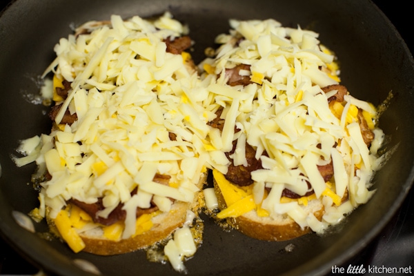 Swiss & Cheddar Grilled Cheese Sandwiches from thelittlekiitchen.com