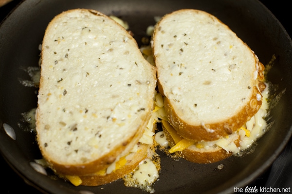 Swiss & Cheddar Grilled Cheese Sandwiches from thelittlekiitchen.com