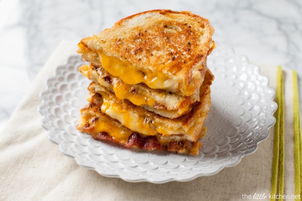 Swiss & Cheddar Grilled Cheese Sandwiches from thelittlekiitchen.com