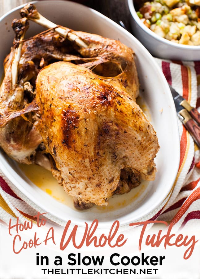 Slow Cooker Whole Turkey from thelittlekiitchen.com