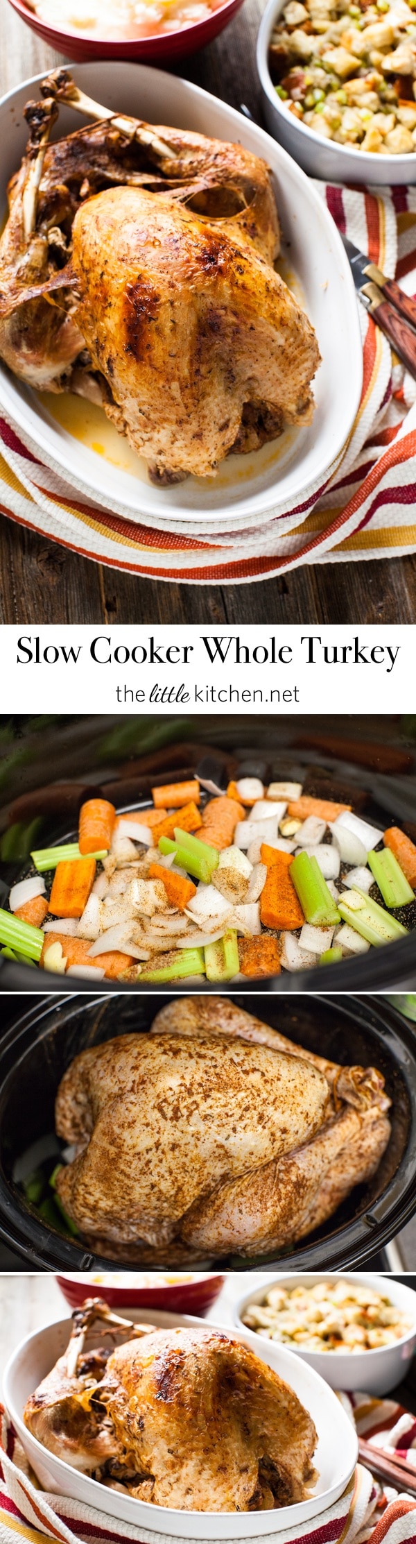 Slow Cooker Whole Turkey from thelittlekiitchen.com