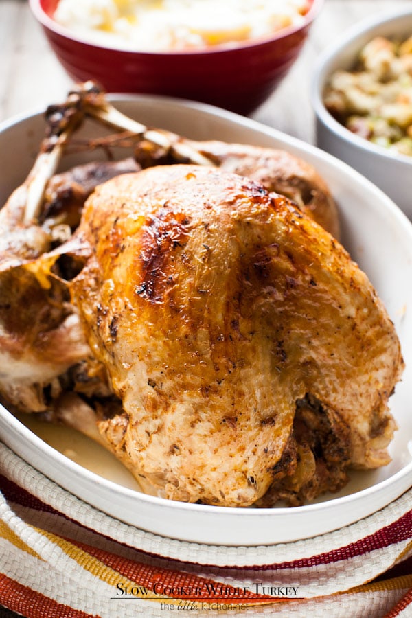 Slow Cooker Whole Turkey from thelittlekiitchen.com