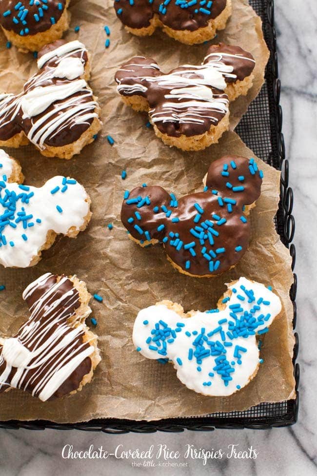Chocolate-Covered Rice Krispies Treats from thelittlekiitchen.com Chocolate Covered Rice Krispies Treats from thelittlekiitchen.com