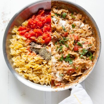 One Pot Lasagna Pasta from thelittlekiitchen.com