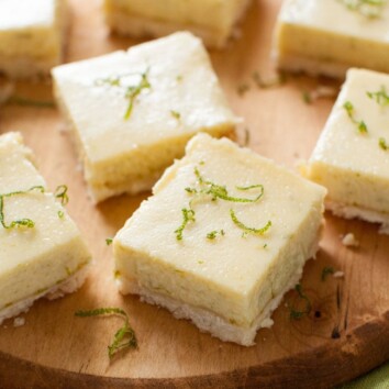 Creamy Coconut Lime Squares from thelittlekiitchen.com