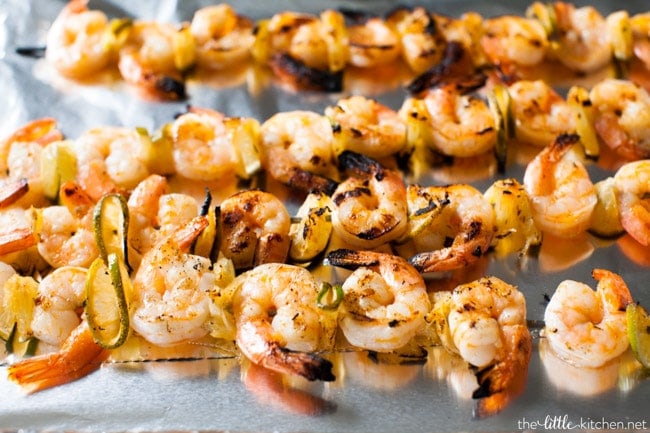 Sriracha Lime Grilled Shrimp from thelittlekiitchen.com