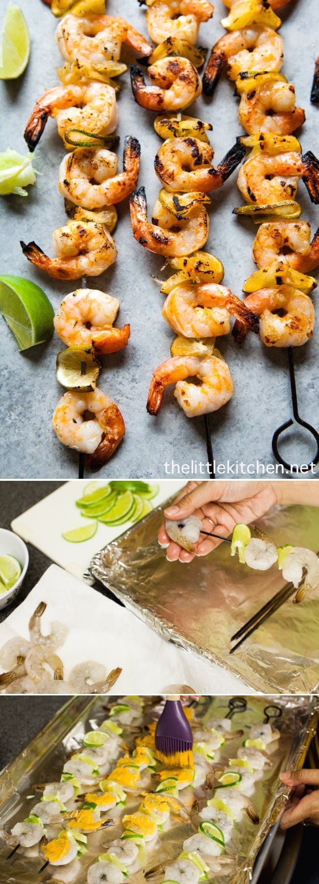 (so easy to make!) Sriracha Lime Grilled Shrimp from thelittlekiitchen.com