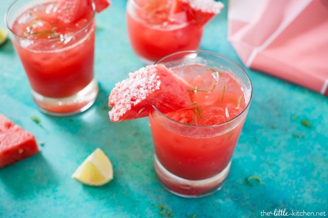 Watermelon Margaritas from thelittlekiitchen.com