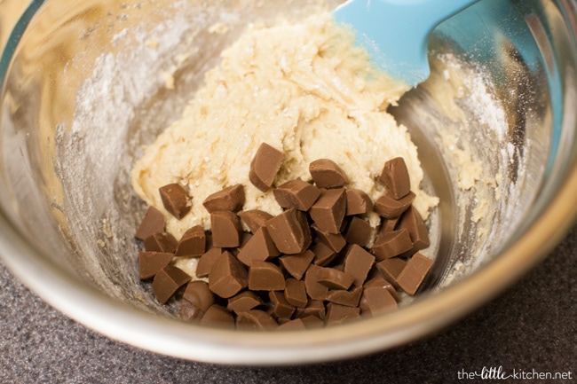Chocolate Chunk Skillet Cookies from thelittlekiitchen.com