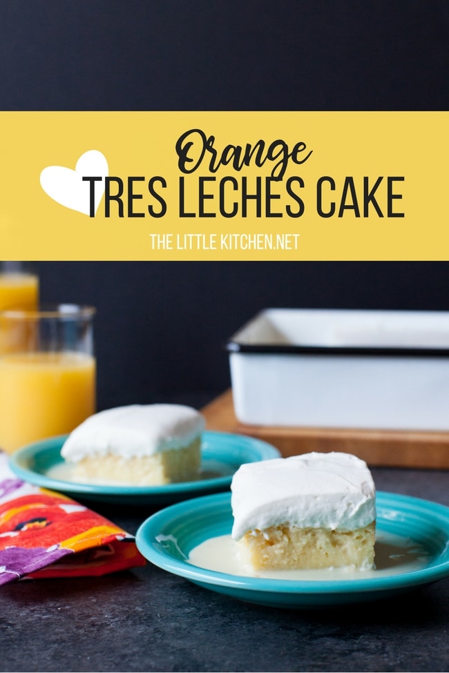 Orange Tres Leches Cake from thelittlekiitchen.com