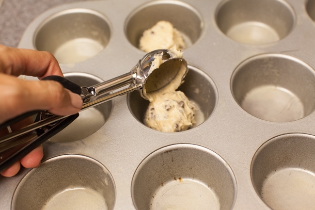 Chocolate Chip Cookie Cups with Unicorn Frosting from thelittlekiitchen.com