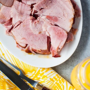 Orange Glazed Ham from thelittlekiitchen.com