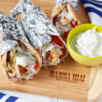 Grilled Chicken Gyros from thelittlekiitchen.com